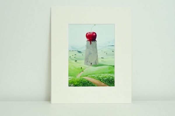 Cherry-Temple-mounted-print-gk-1